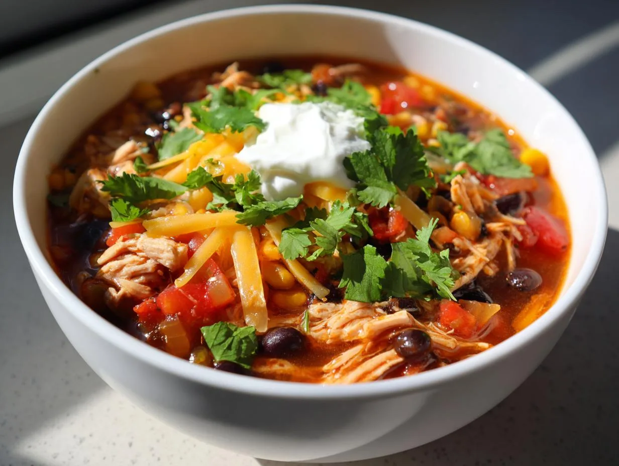 Protein-Packed Chicken Taco Soup: 28g Protein Per Bowl