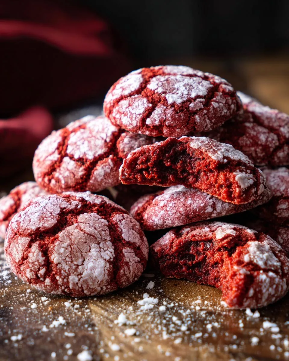 Red Velvet Crinkle Cookies - detail 3
