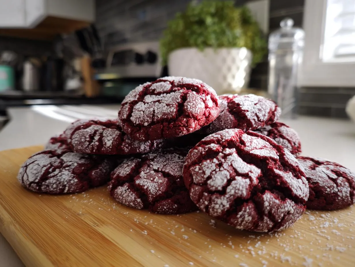 Unforgettable Red Velvet Crinkle Cookies in 10 Minutes