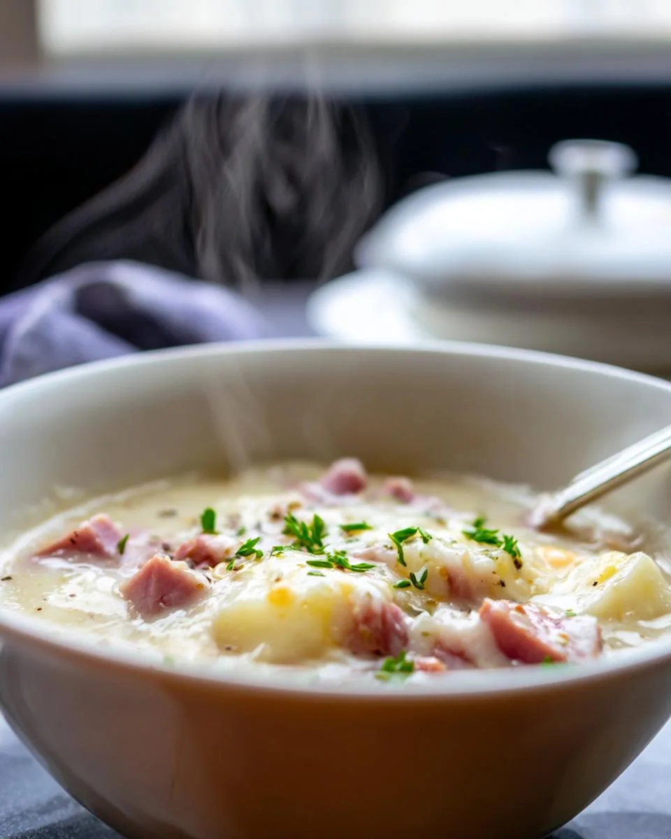 Slow Cooker Ham Cheese Soup - detail 1