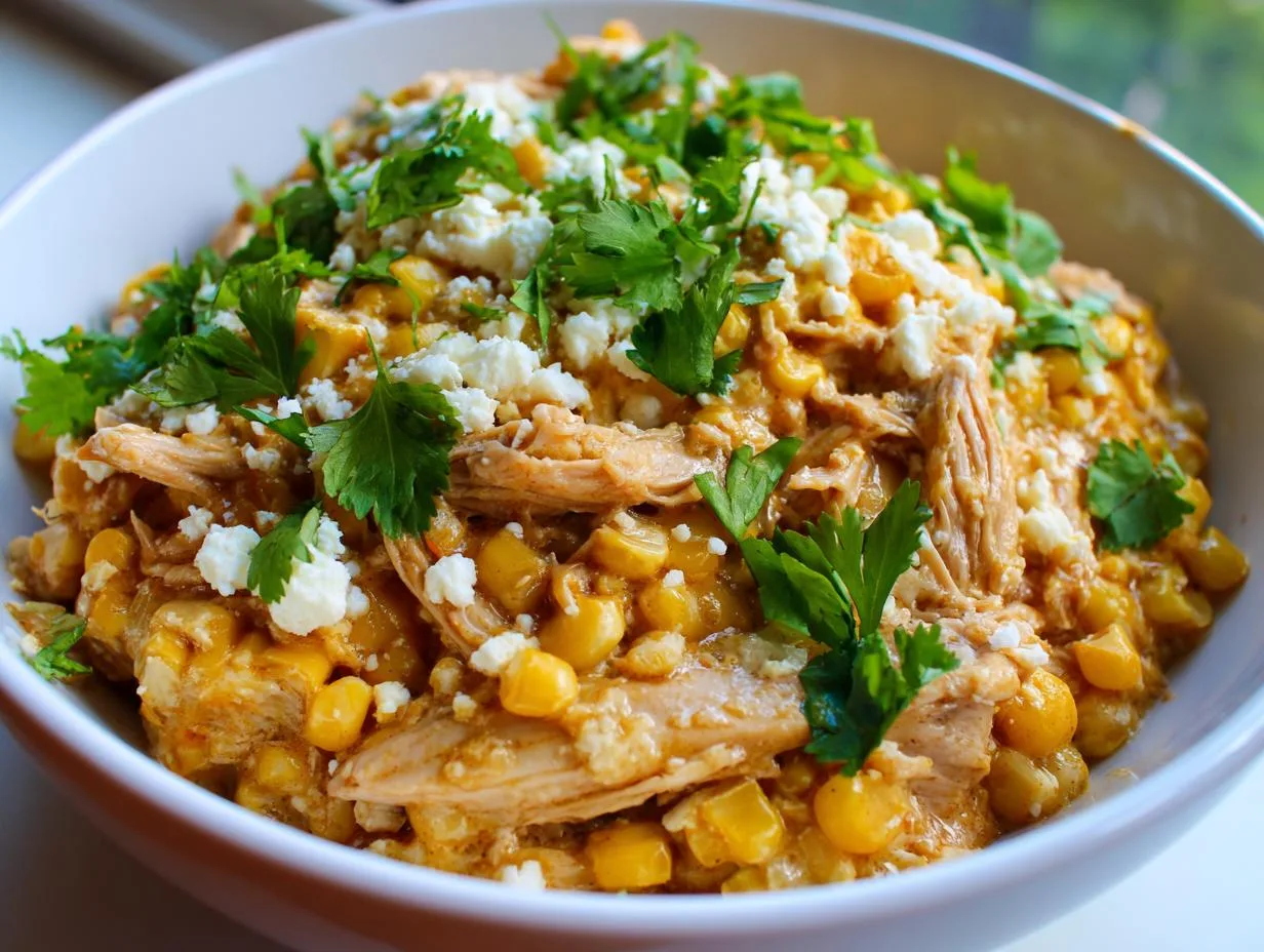 Slow Cooker Street Corn Chicken: A 5-Ingredient Creamy Dream
