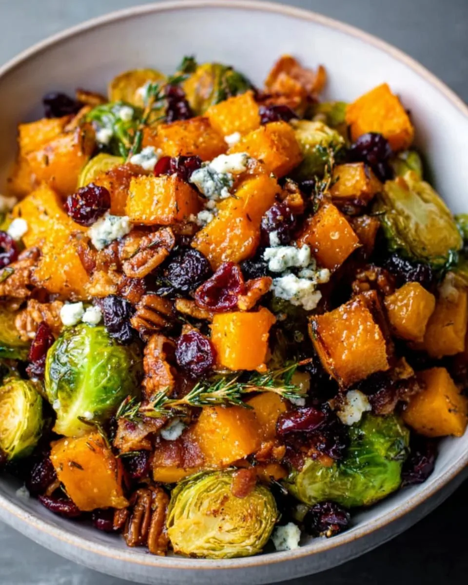 Spicy Maple Butternut Squash With Brussels - detail 4