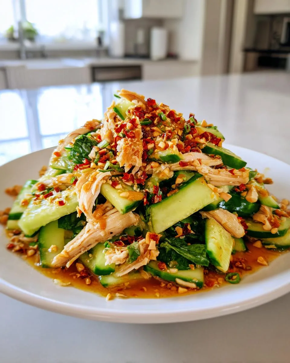 Thai Cucumber Salad with Chicken - detail 2