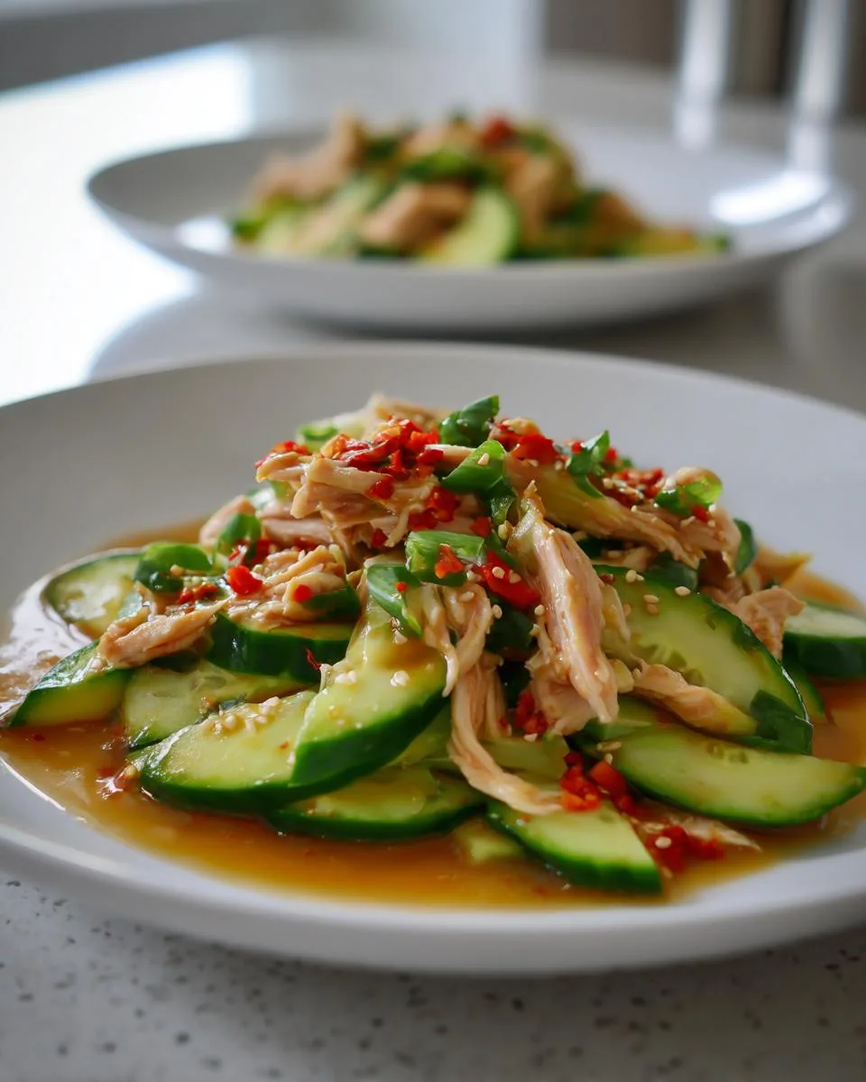 Thai Cucumber Salad with Chicken - detail 4
