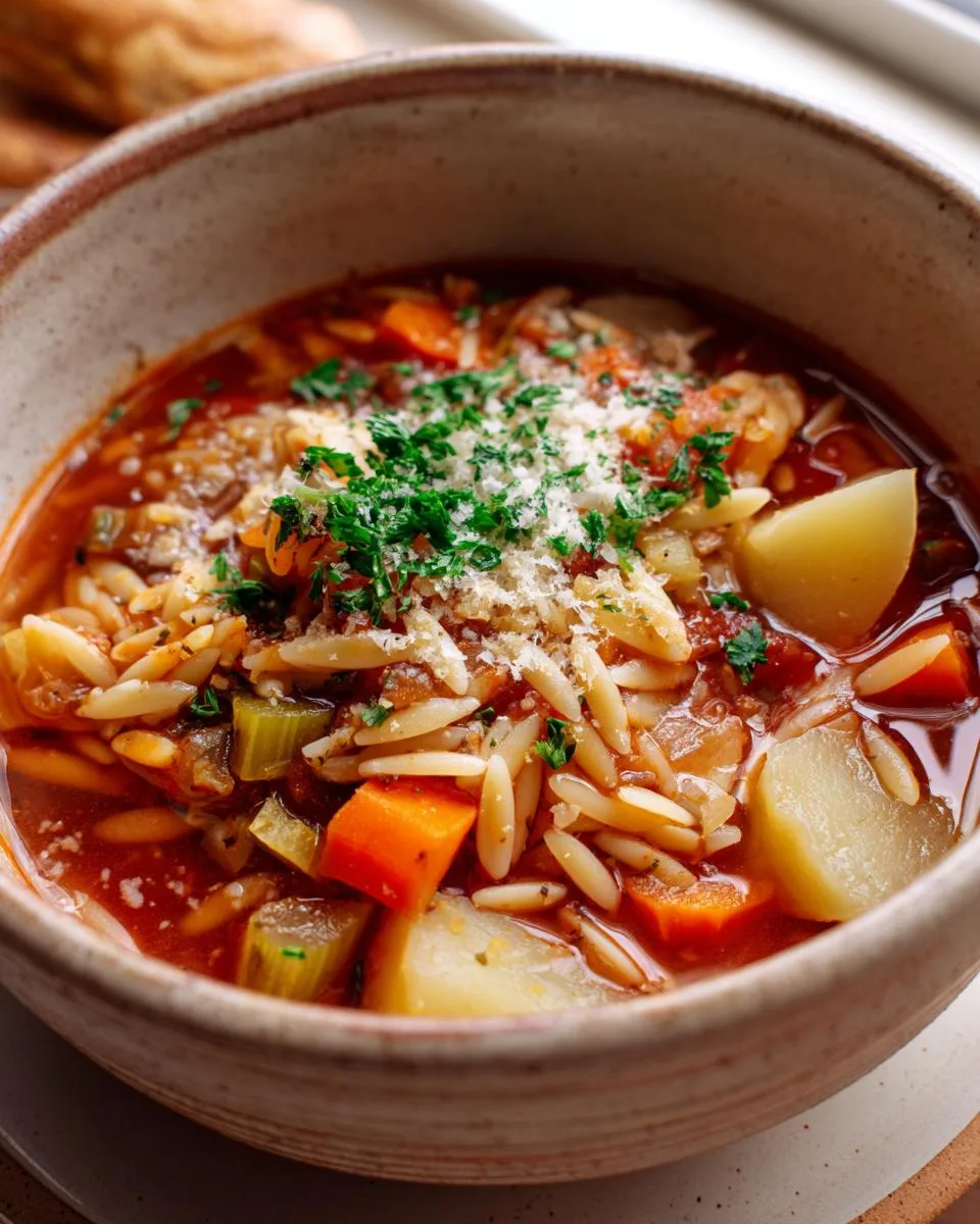 Vegetable Orzo Soup - detail 3