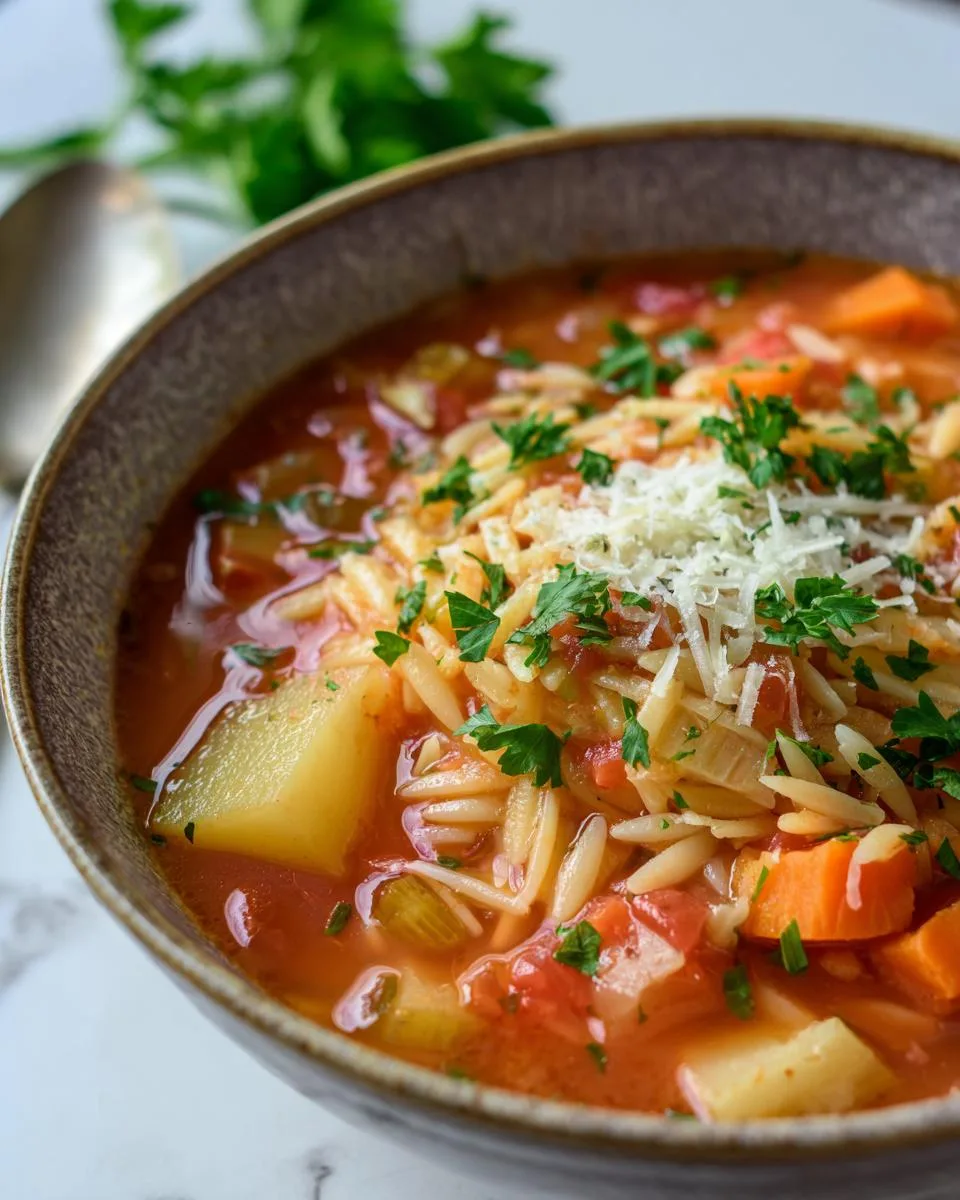 Vegetable Orzo Soup - detail 4