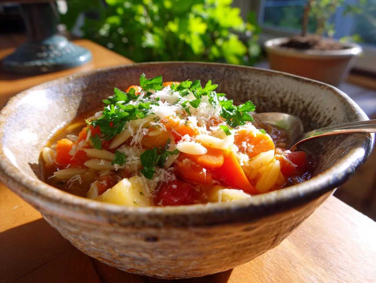 Hearty Vegetable Orzo Soup Recipe in Just 30 Minutes