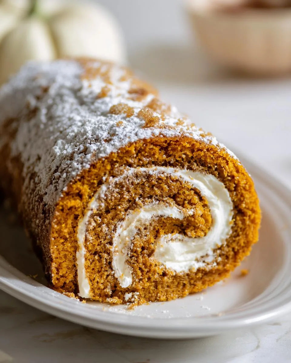 pumpkin spice roll cake - detail 3