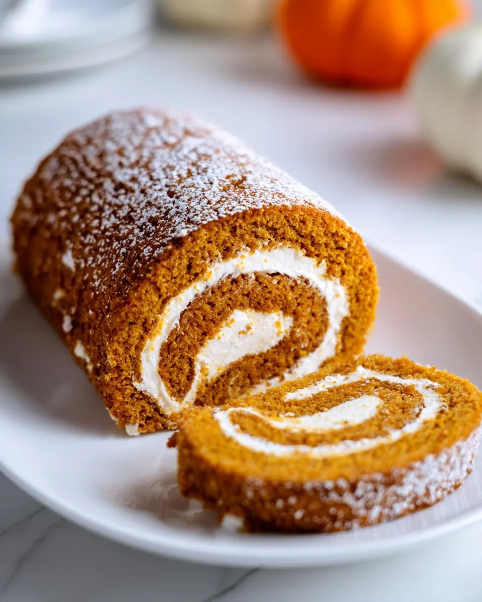 pumpkin spice roll cake - detail 4