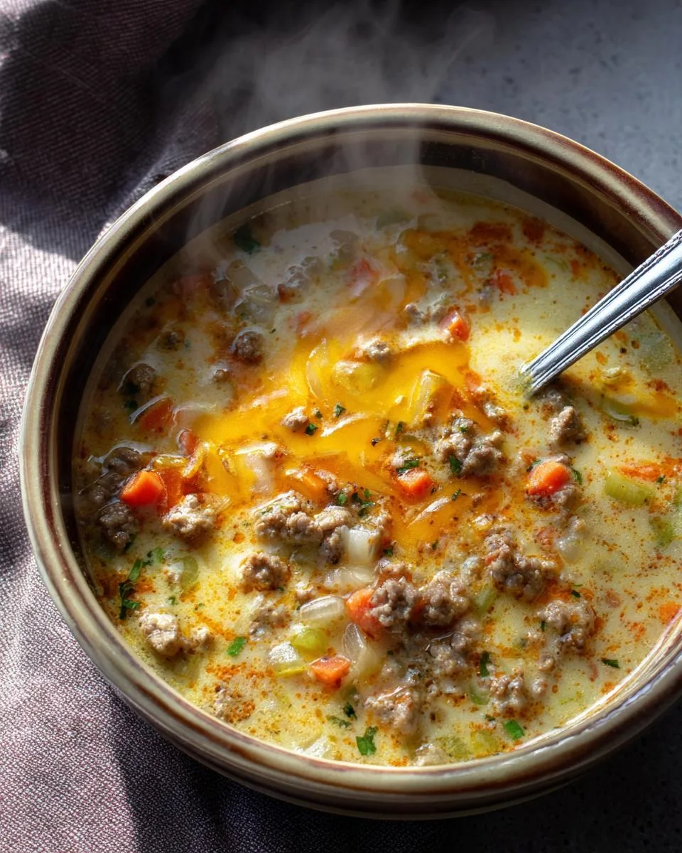 Award Winning Cheeseburger Soup - detail 1
