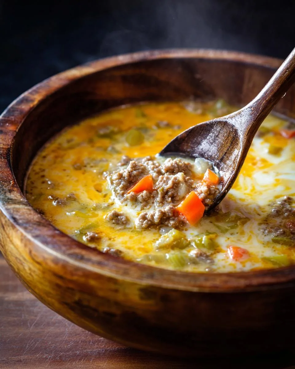 Award Winning Cheeseburger Soup - detail 2