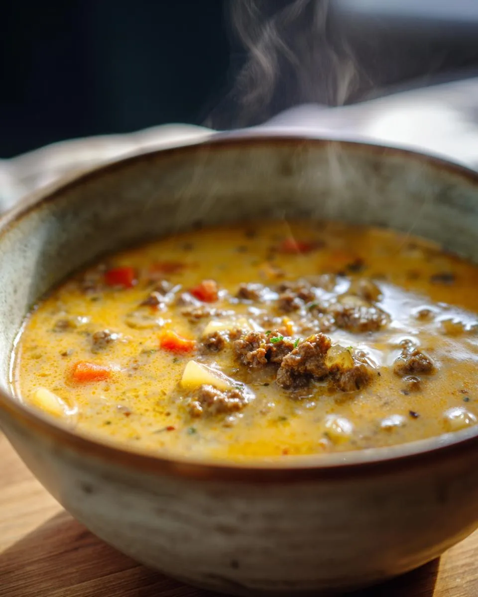 Award Winning Cheeseburger Soup - detail 3
