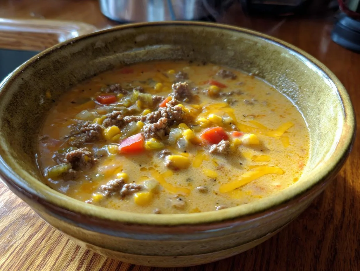 30-Min Award Winning Cheeseburger Soup Recipe: Pure Comfort!