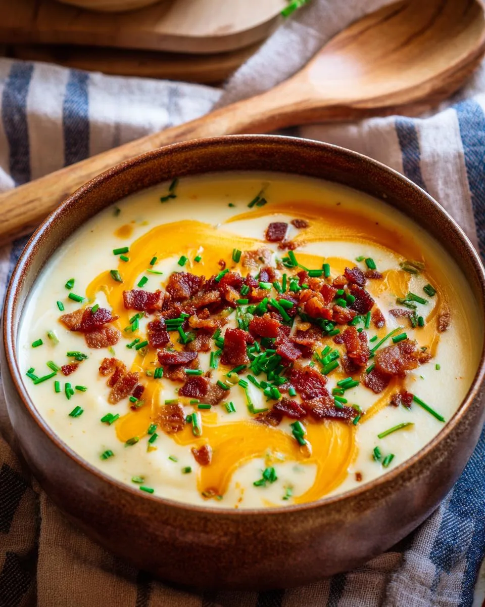 Cheddar Garlic Potato Soup - detail 2