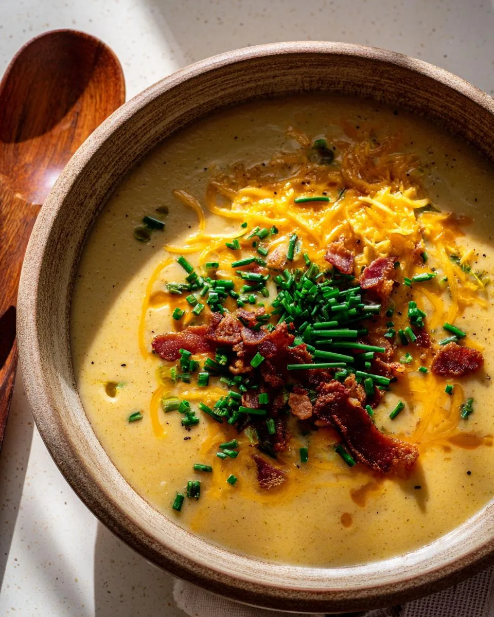 Cheddar Garlic Potato Soup - detail 3