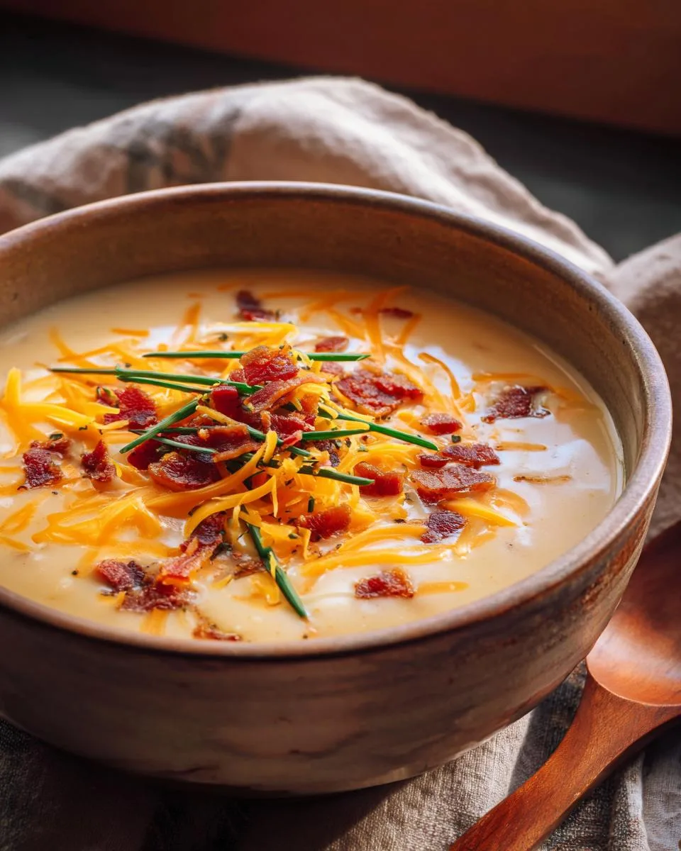 Cheddar Garlic Potato Soup - detail 4