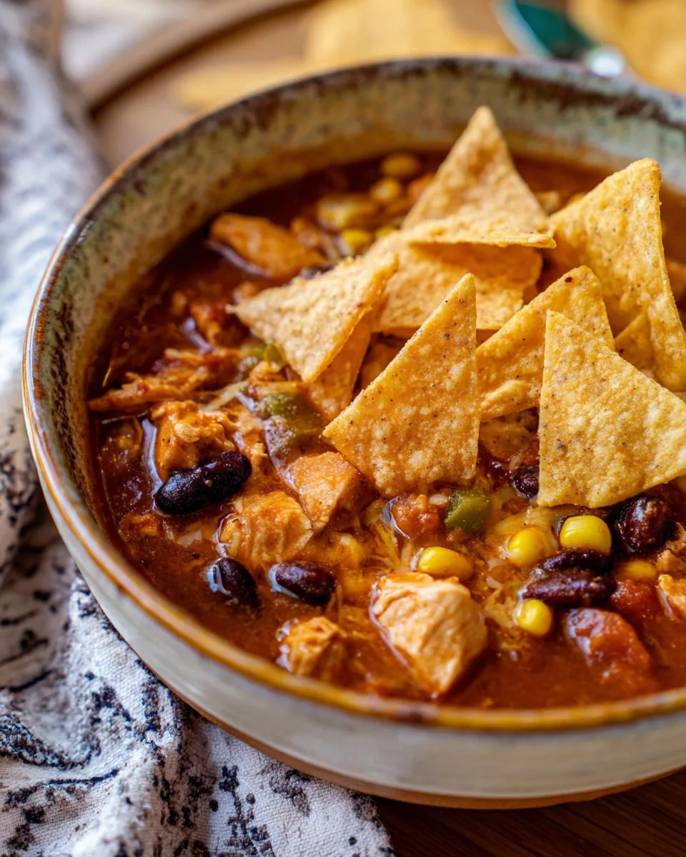 Cheesy Chicken Tortilla Chili - detail 2