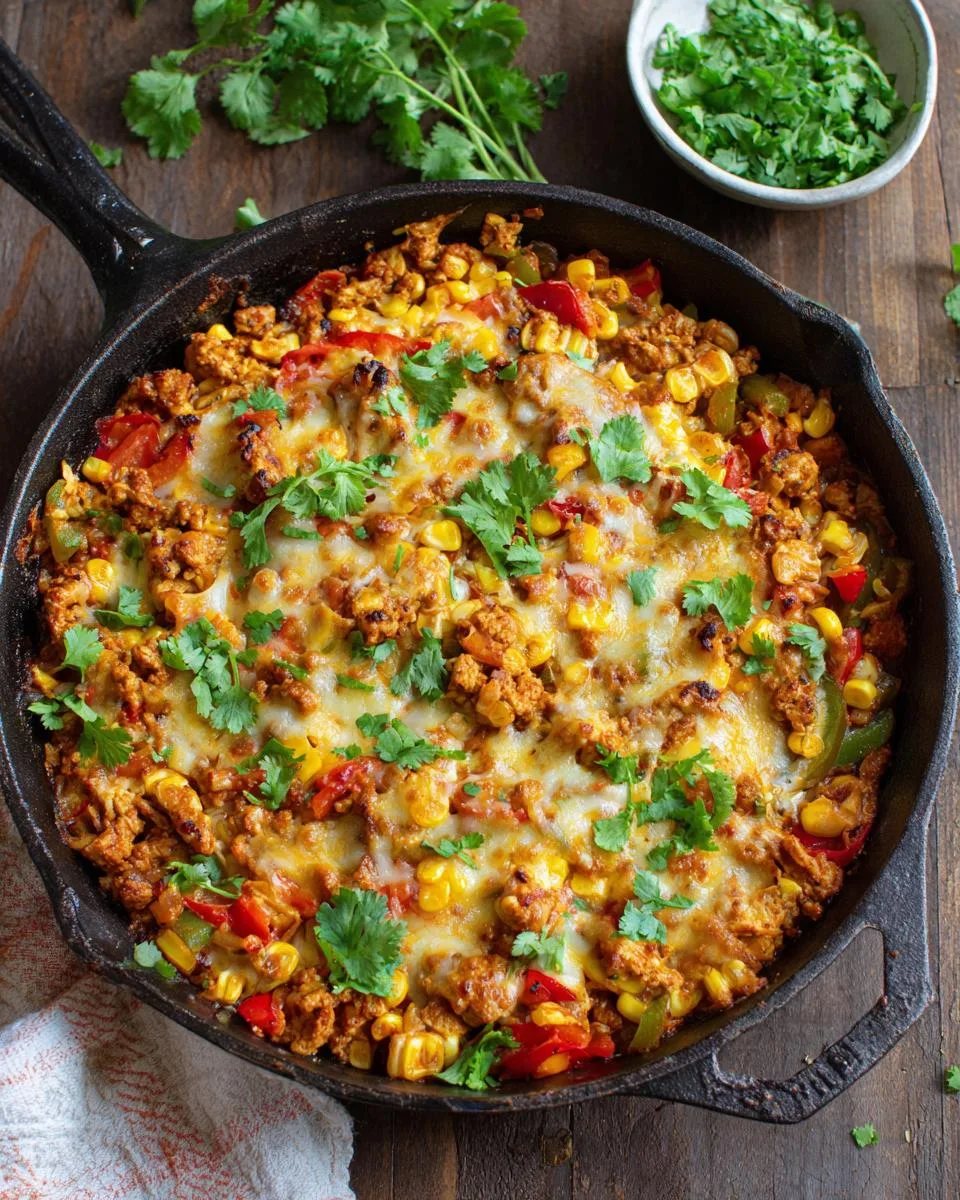 Cheesy Ground Chicken Skillet - detail 3