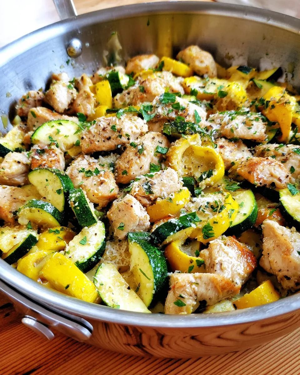 Chicken Zucchini Squash Saute - detail 2
