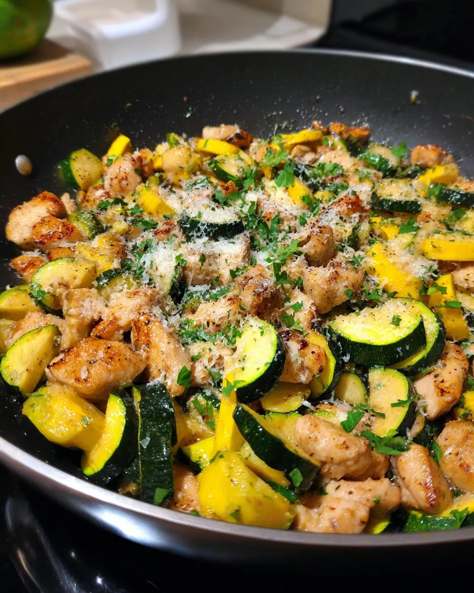 Chicken Zucchini Squash Saute - detail 3