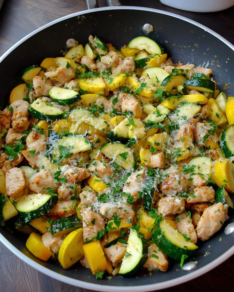 Chicken Zucchini Squash Saute - detail 4