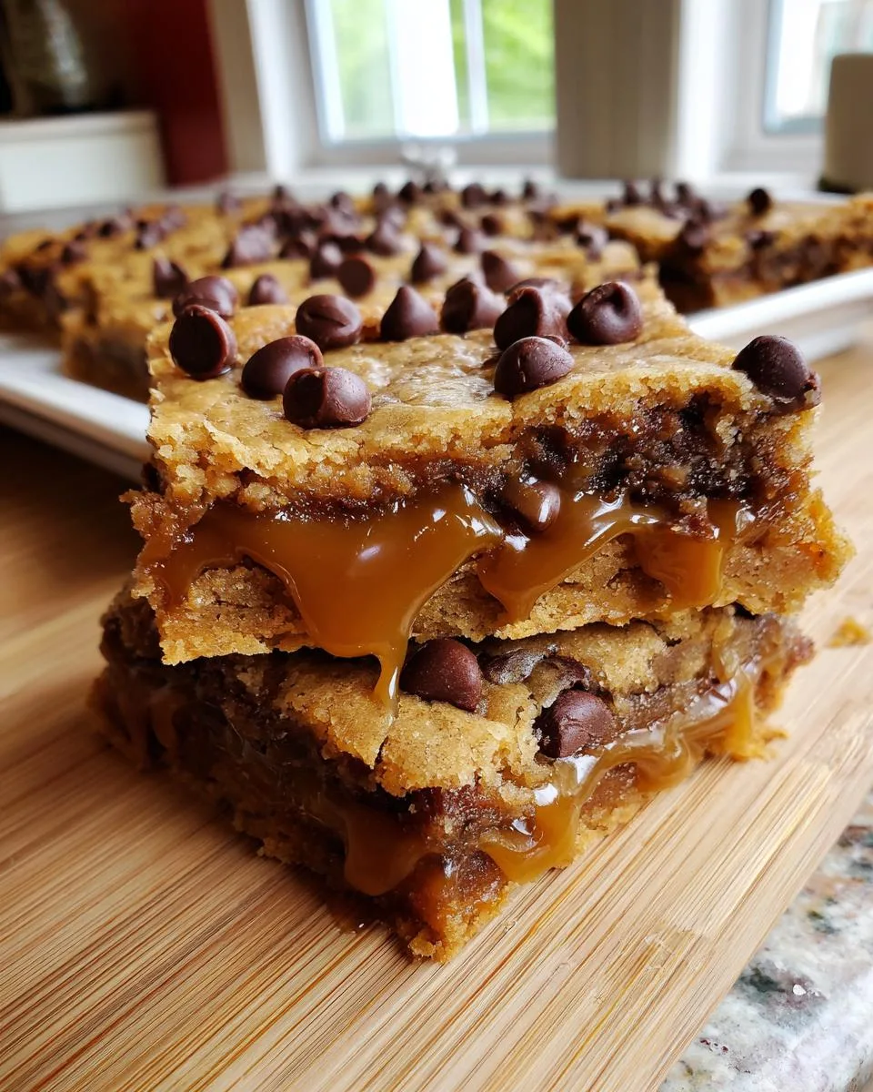 Chocolate Chip Caramel Bars - detail 3