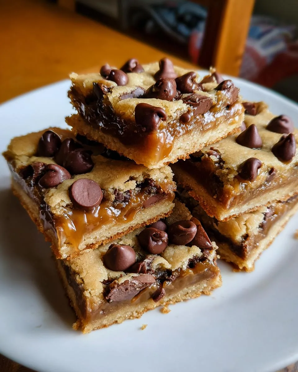 Chocolate Chip Caramel Bars - detail 4