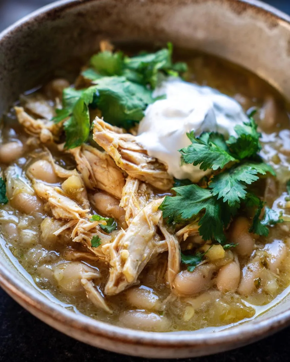 Chunky Slow-Cooked White Chili - detail 3