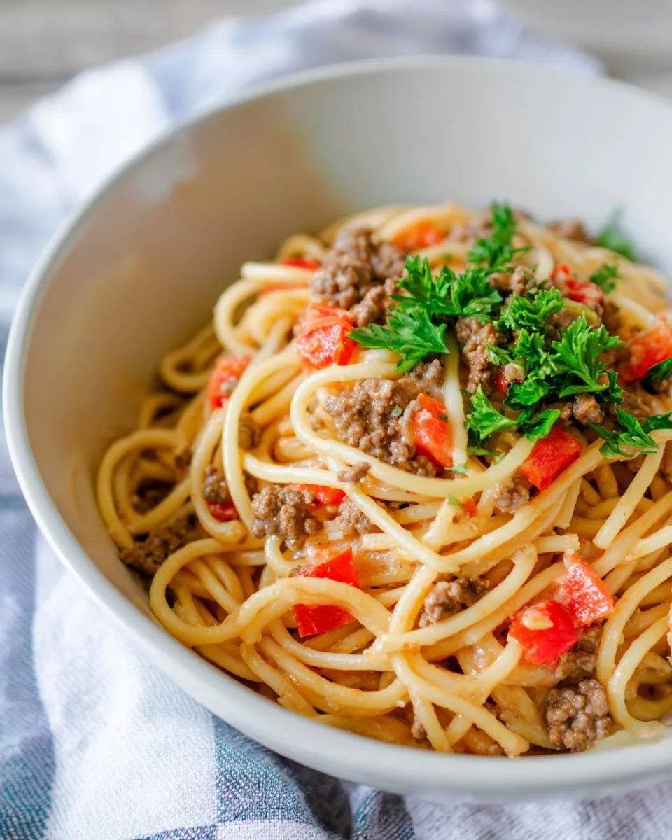 Creamy Italian Spaghetti Beef - detail 3