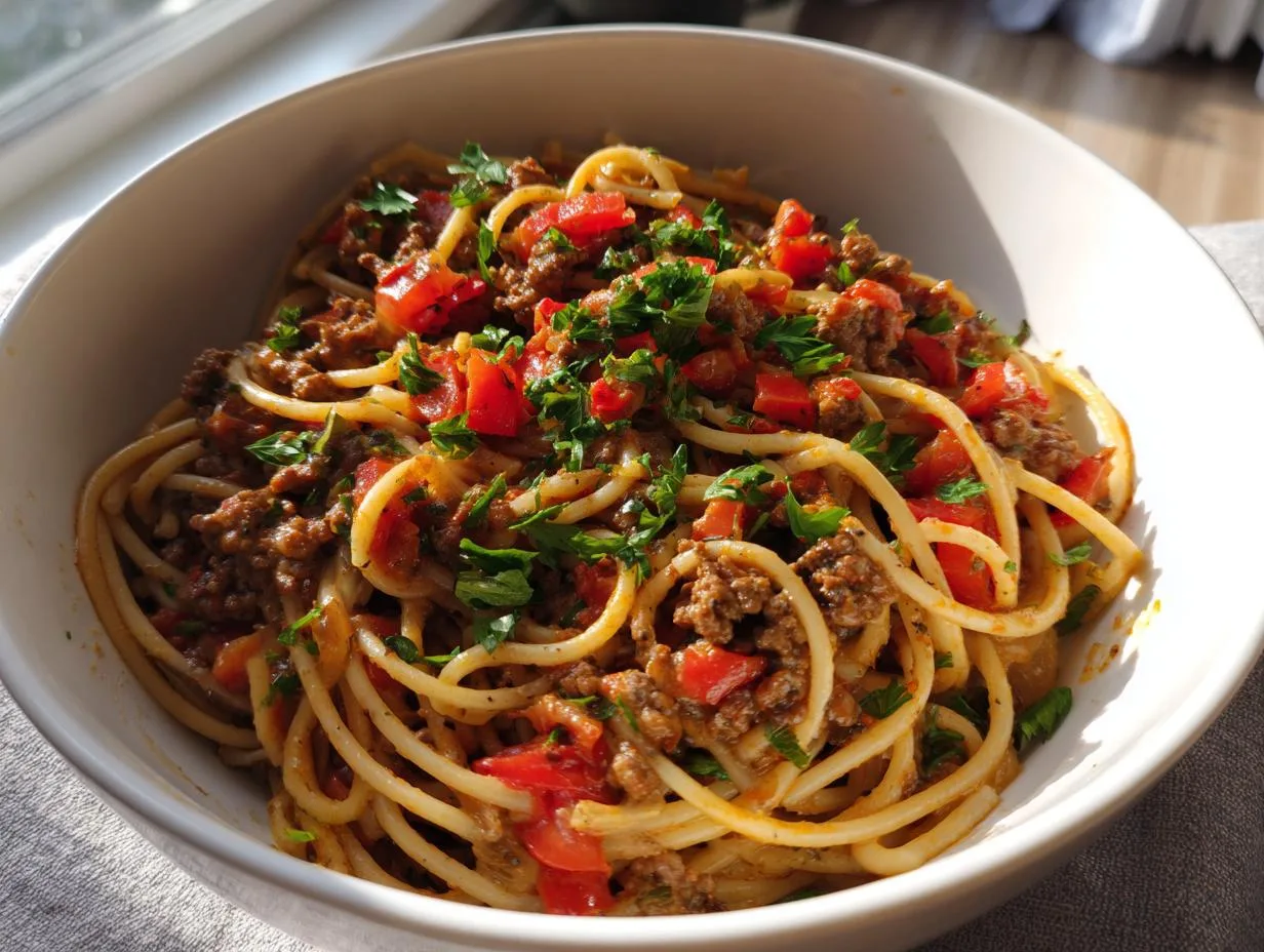 Creamy Italian Spaghetti Beef Recipe – Irresistible Comfort