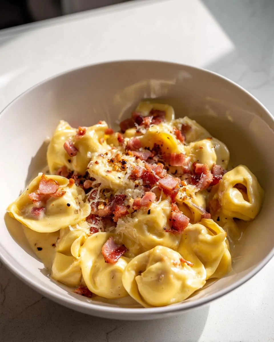 Creamy Italian Tortellini Carbonara - detail 1