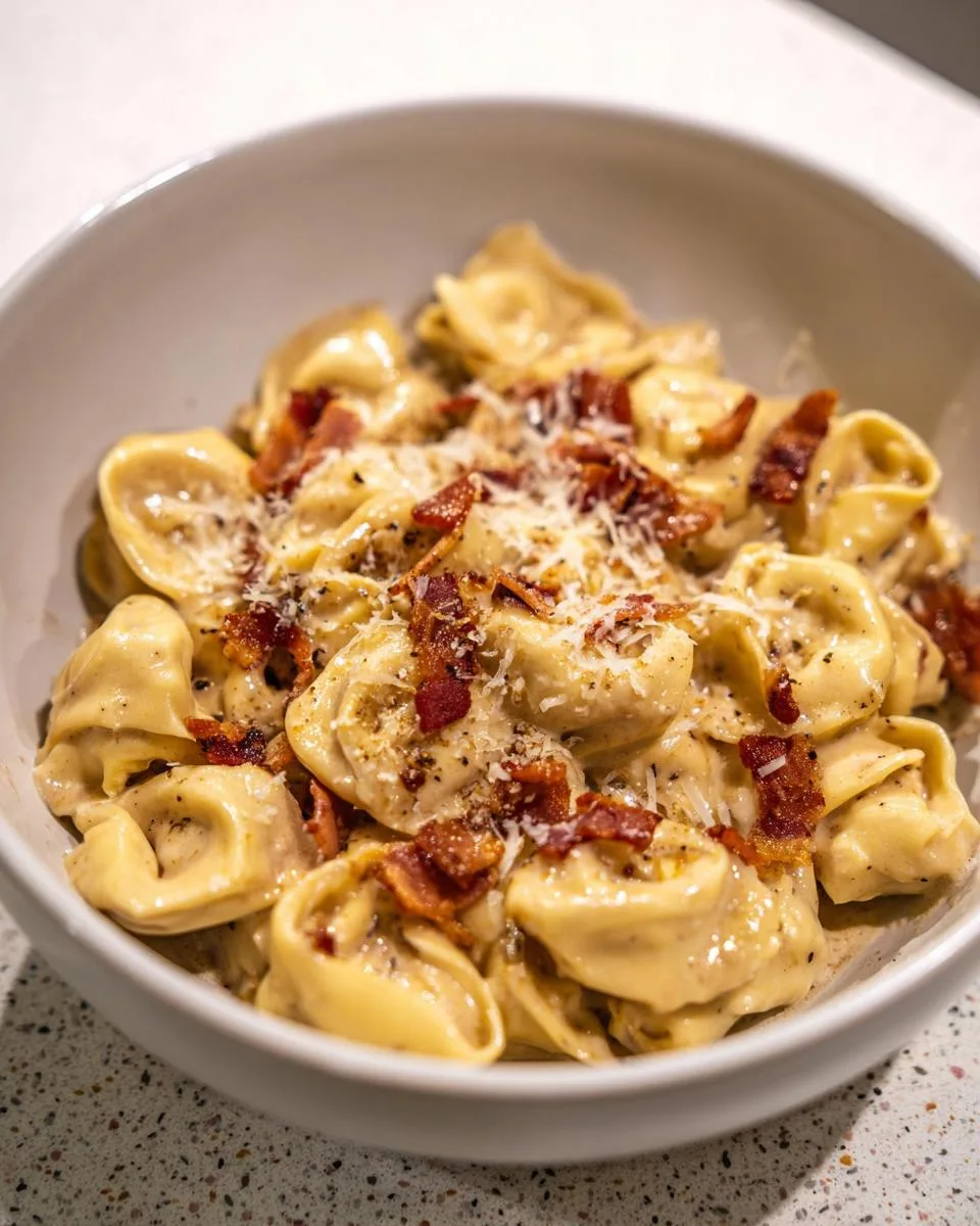Creamy Italian Tortellini Carbonara - detail 4