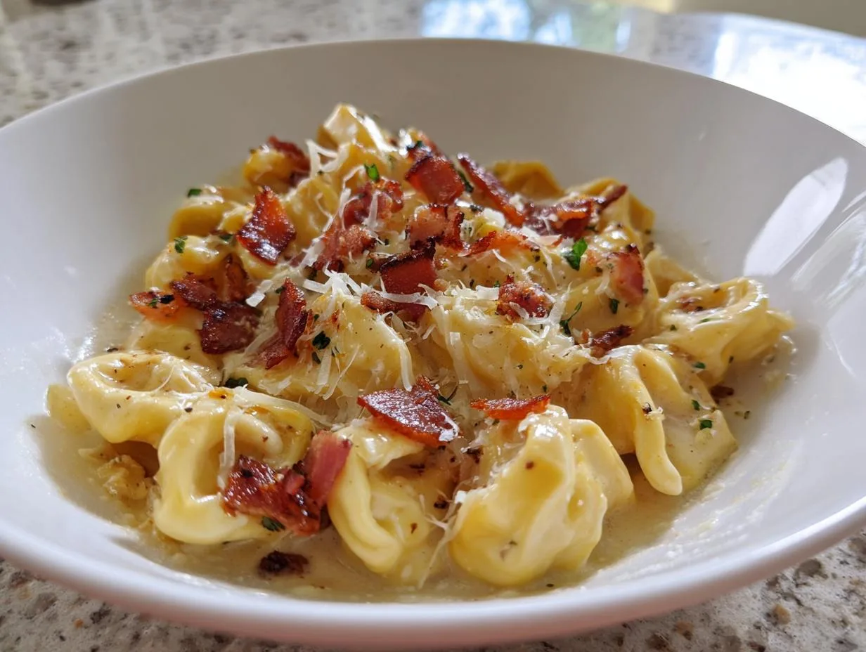 Creamy Italian Tortellini Carbonara – Irresistible Comfort