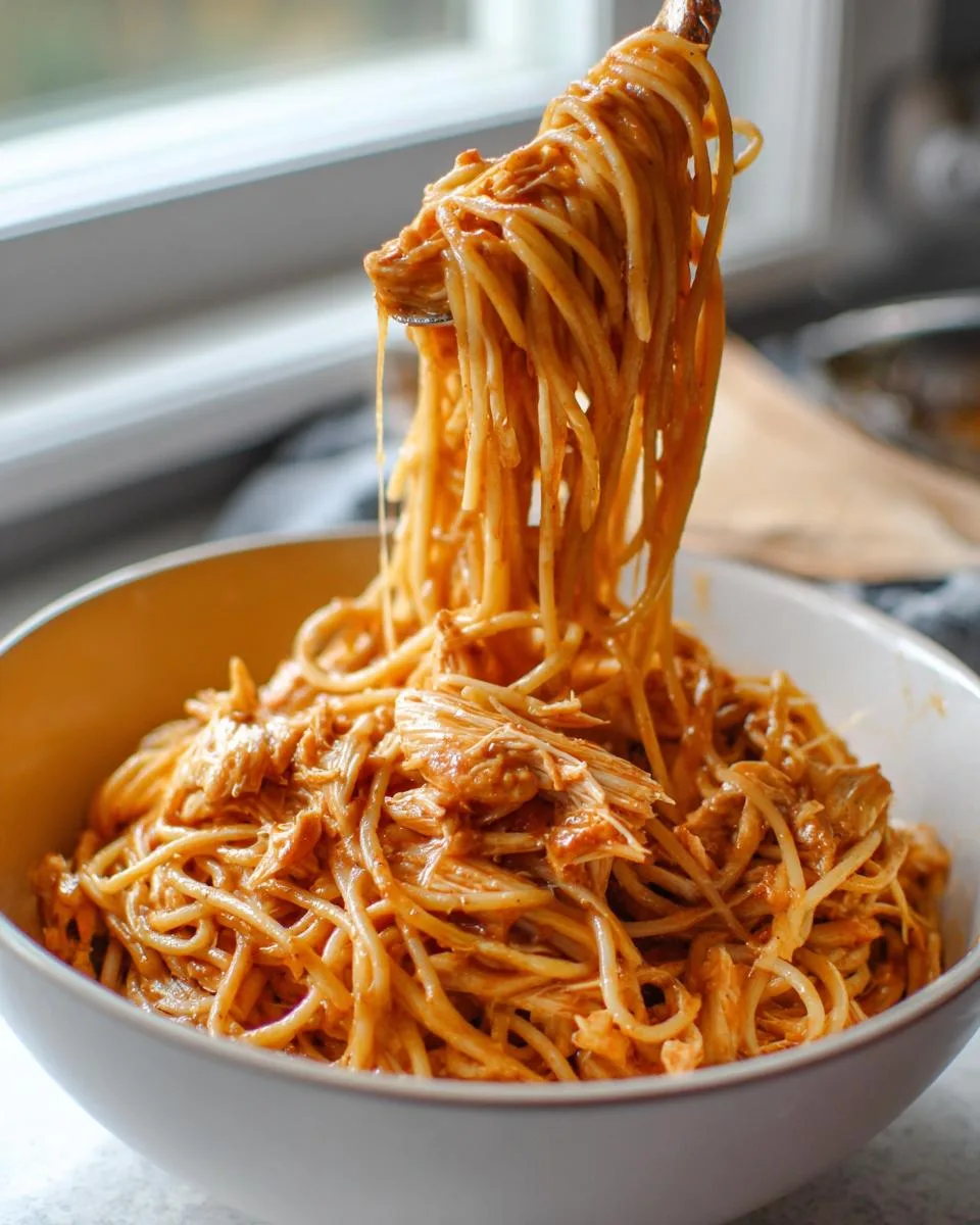 Crock Pot Chicken Spaghetti - detail 1