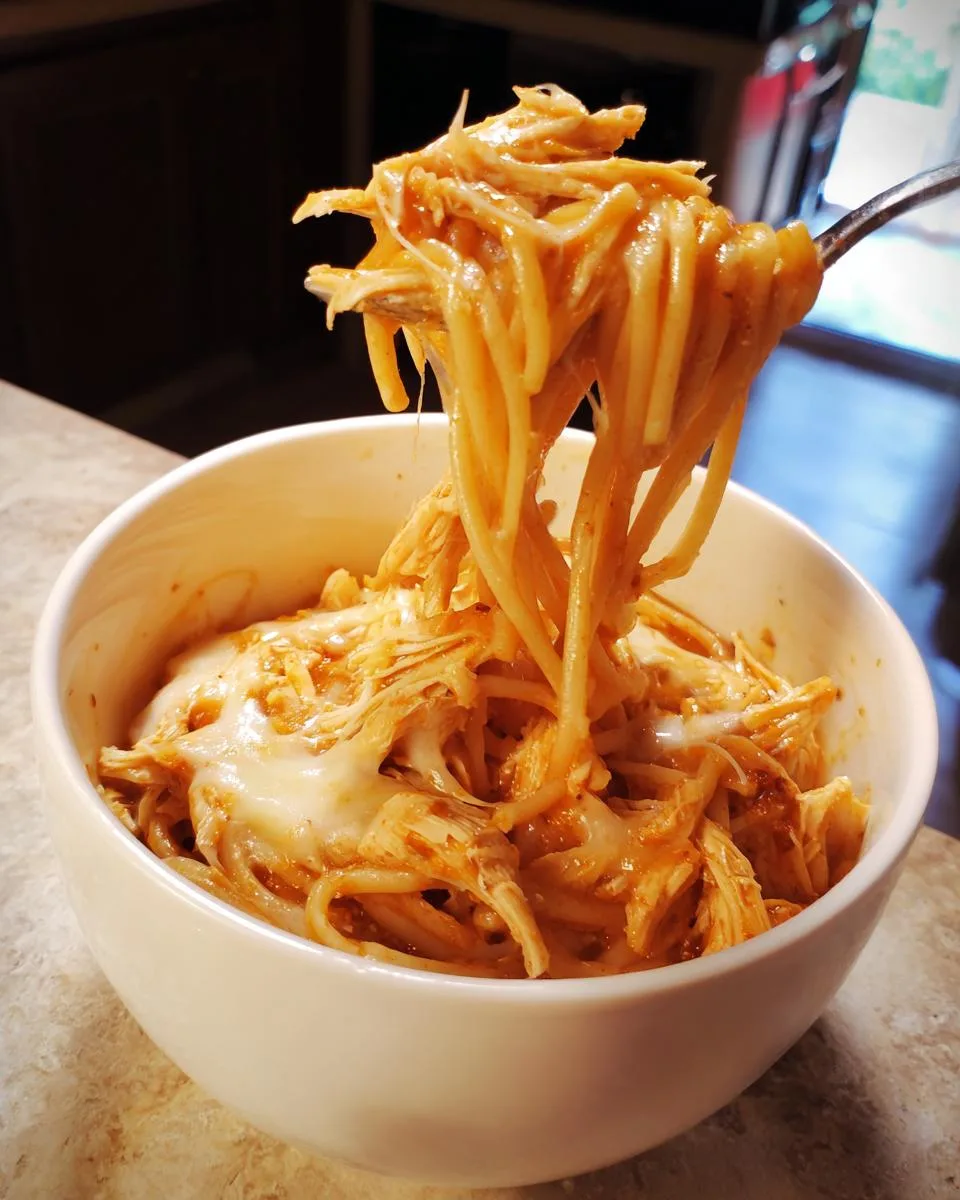 Crock Pot Chicken Spaghetti - detail 3