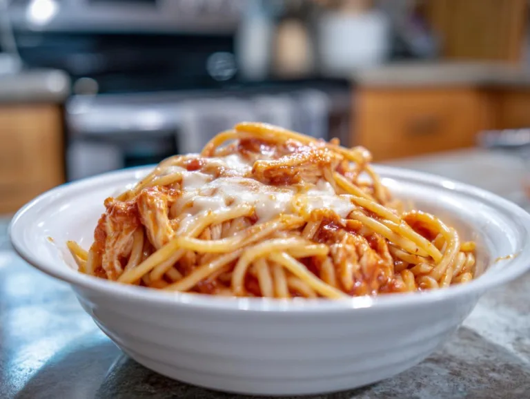Crock Pot Chicken Spaghetti