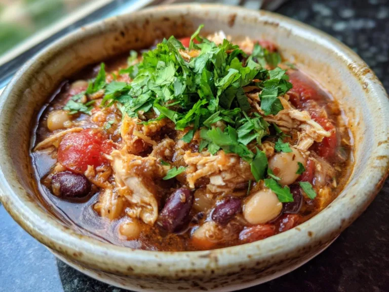 Crockpot 3-Bean Chicken Chili