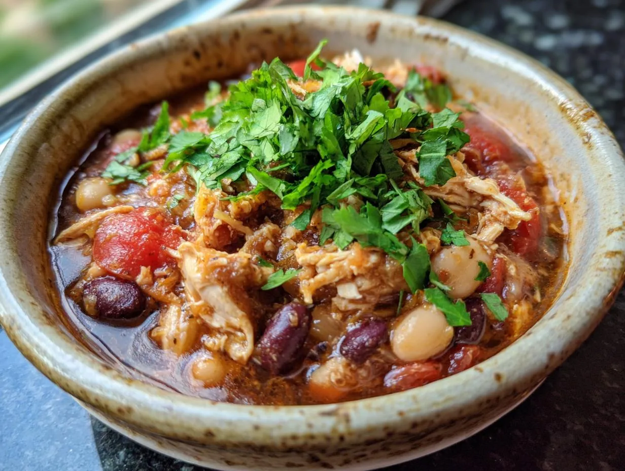 Crockpot 3-Bean Chicken Chili: Easy 4-Hour Comfort Feast