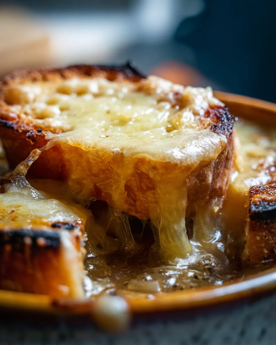 Crockpot French Onion soup - detail 1