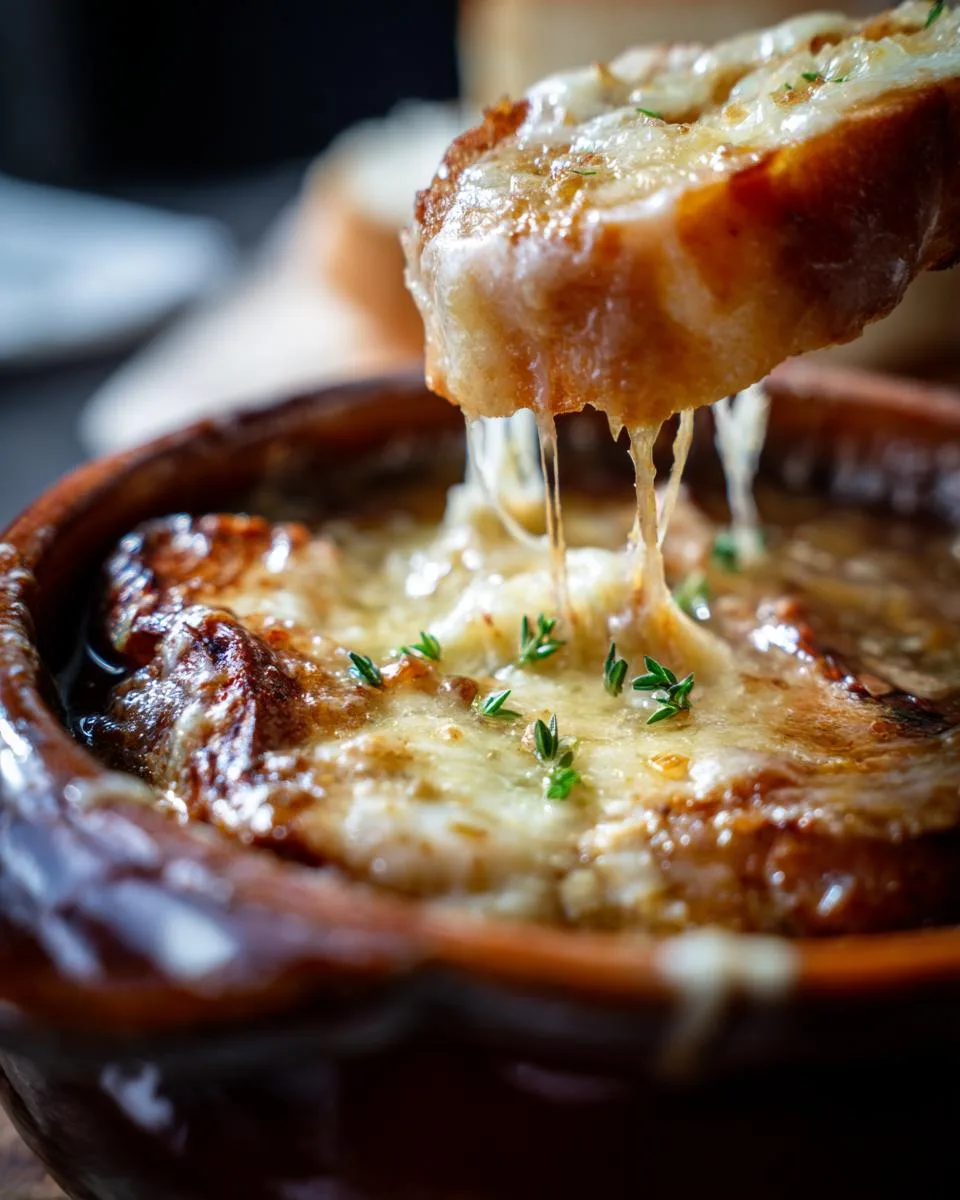 Crockpot French Onion soup - detail 2