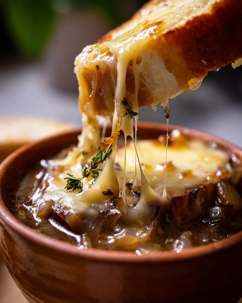 Crockpot French Onion soup - detail 3