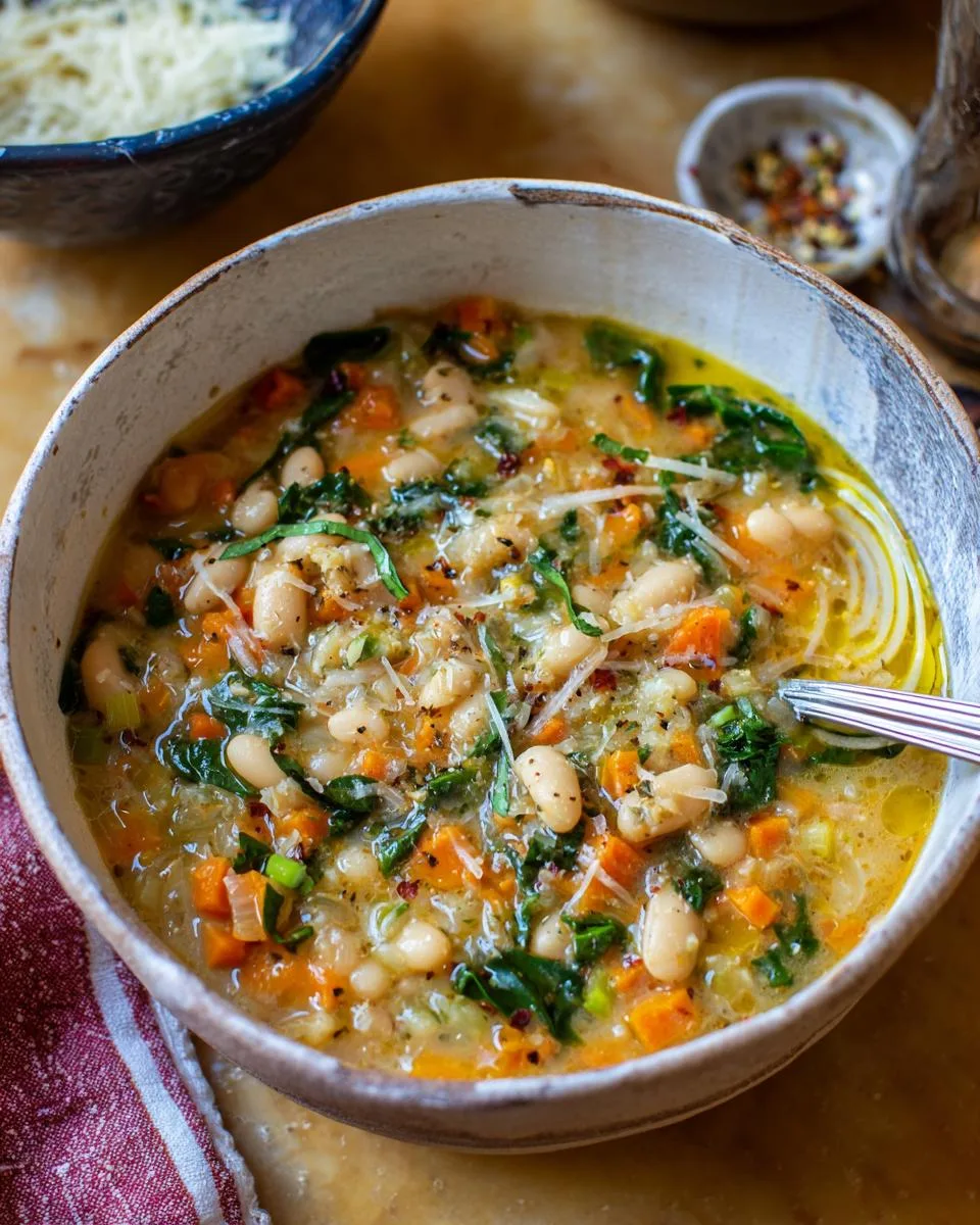 Easy Tuscan White Bean Soup - detail 3