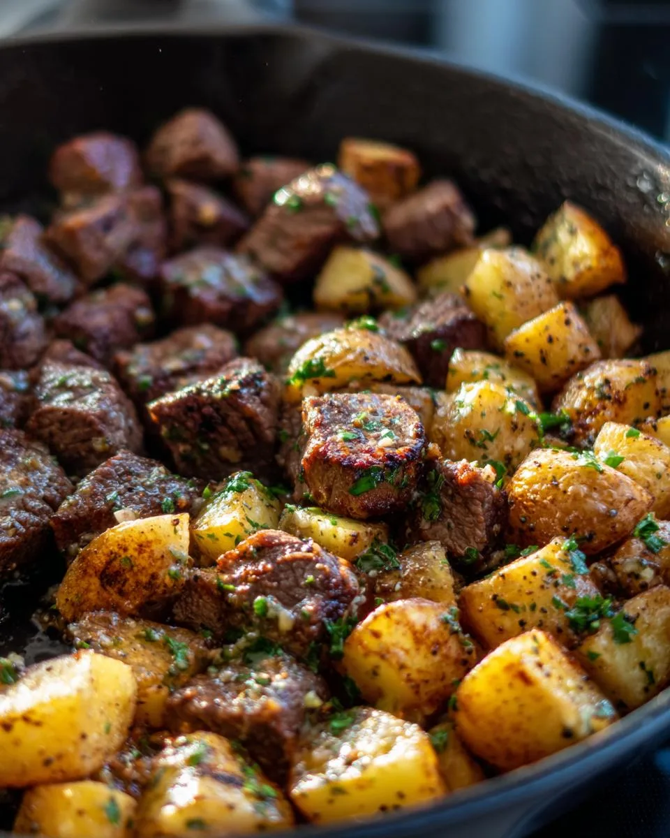 Garlic Steak Bites and Potatoes - detail 3