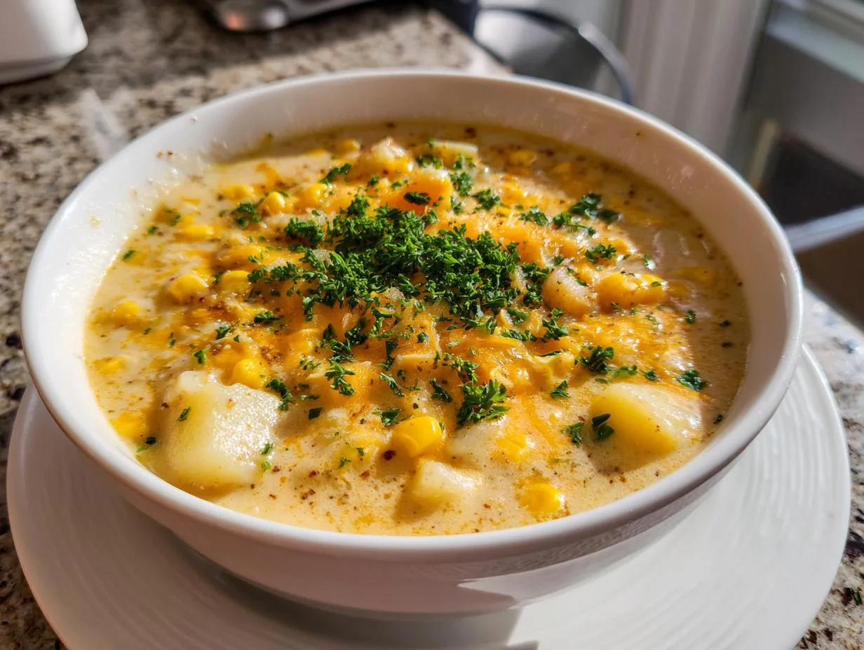 Creamy Potato Corn Chowder Recipe: 4 Simple Steps to Comfort