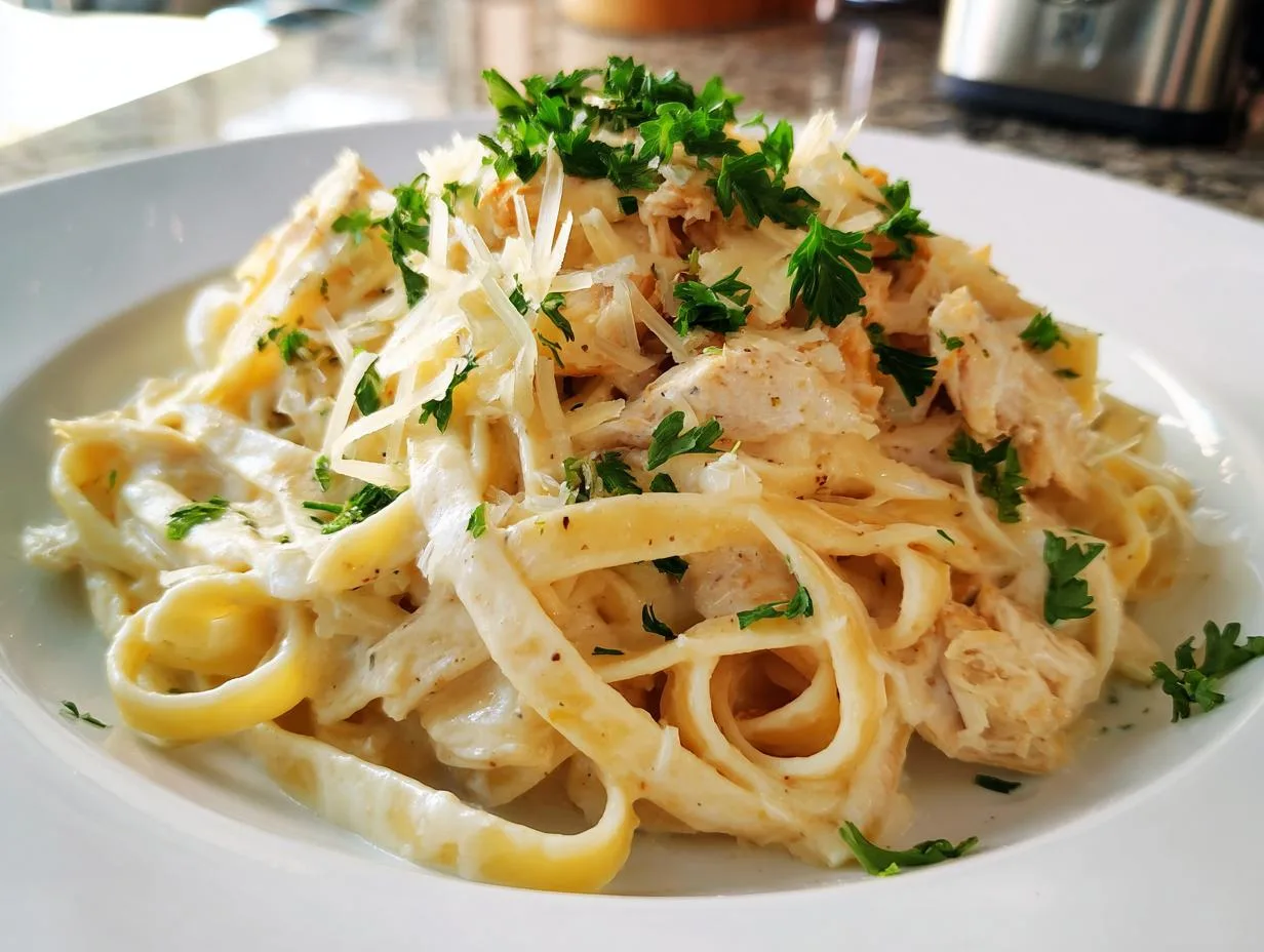 Creamy Rotisserie Chicken Alfredo in Just 25 Minutes