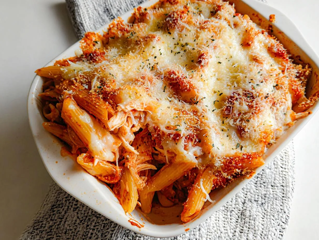 35-Minute Rotisserie Chicken Parmesan Casserole You’ll Love