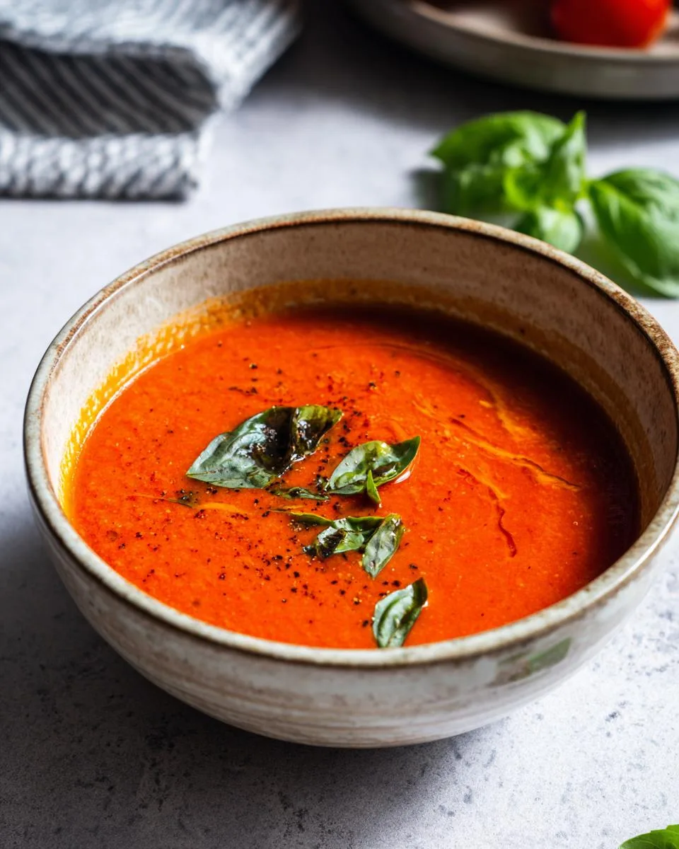 Tomato Soup With Fresh Tomatoes - detail 3