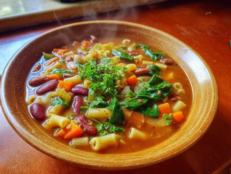Traditional Italian Minestrone Soup
