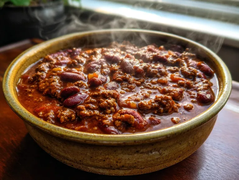 Bourbon Glazed Beef Chili