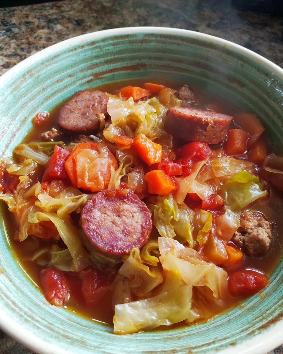 Cabbage Sausage Soup - detail 3